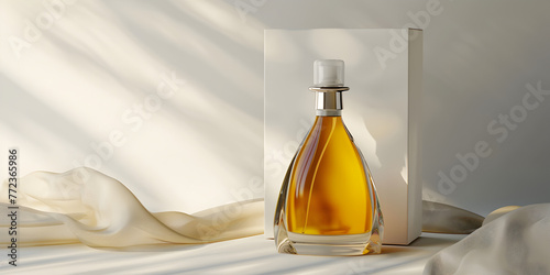 Perfume Atomizer On White Background,Perfume luxury bottle. Product design perfumery ,Luxury perfumes logo product mockup. 