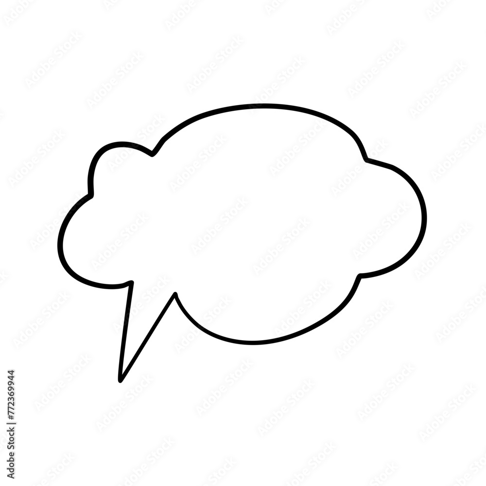 Black and White Speech Bubble Black and White Speech Bubble