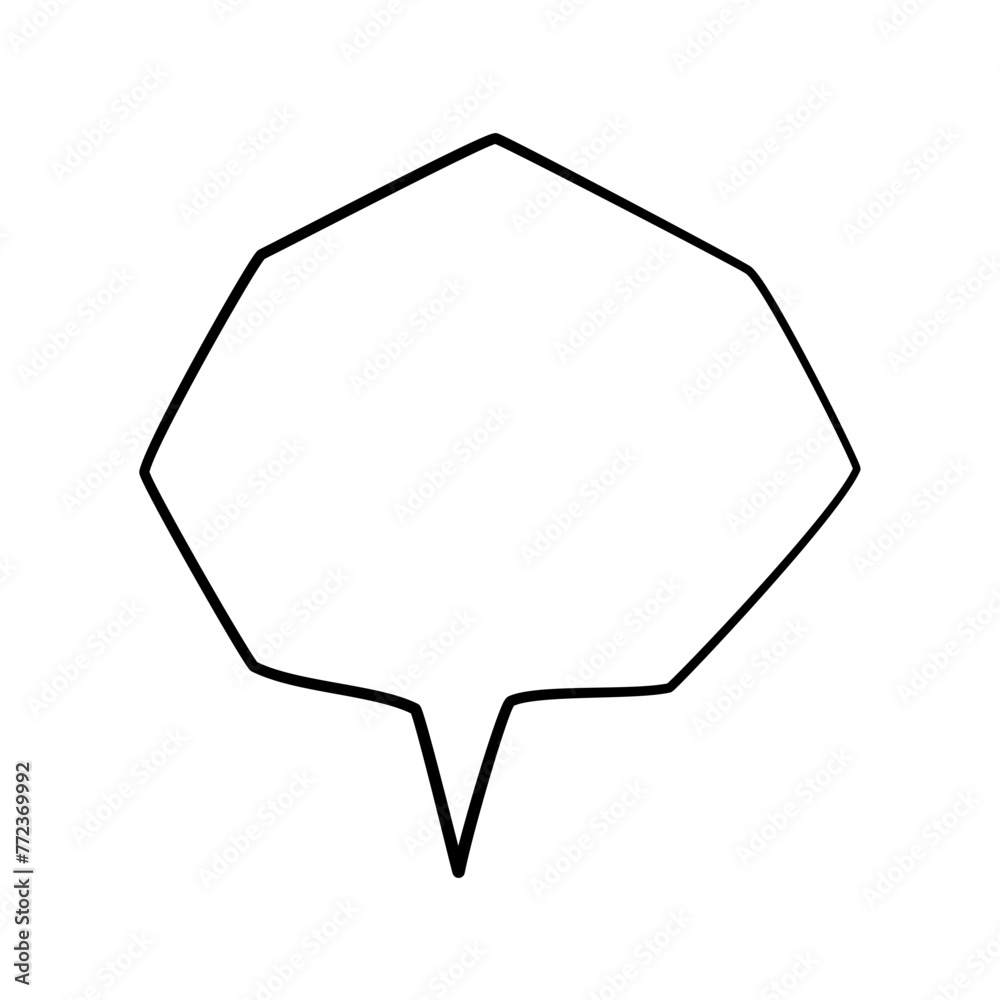 Black and White Speech Bubble Black and White Speech Bubble