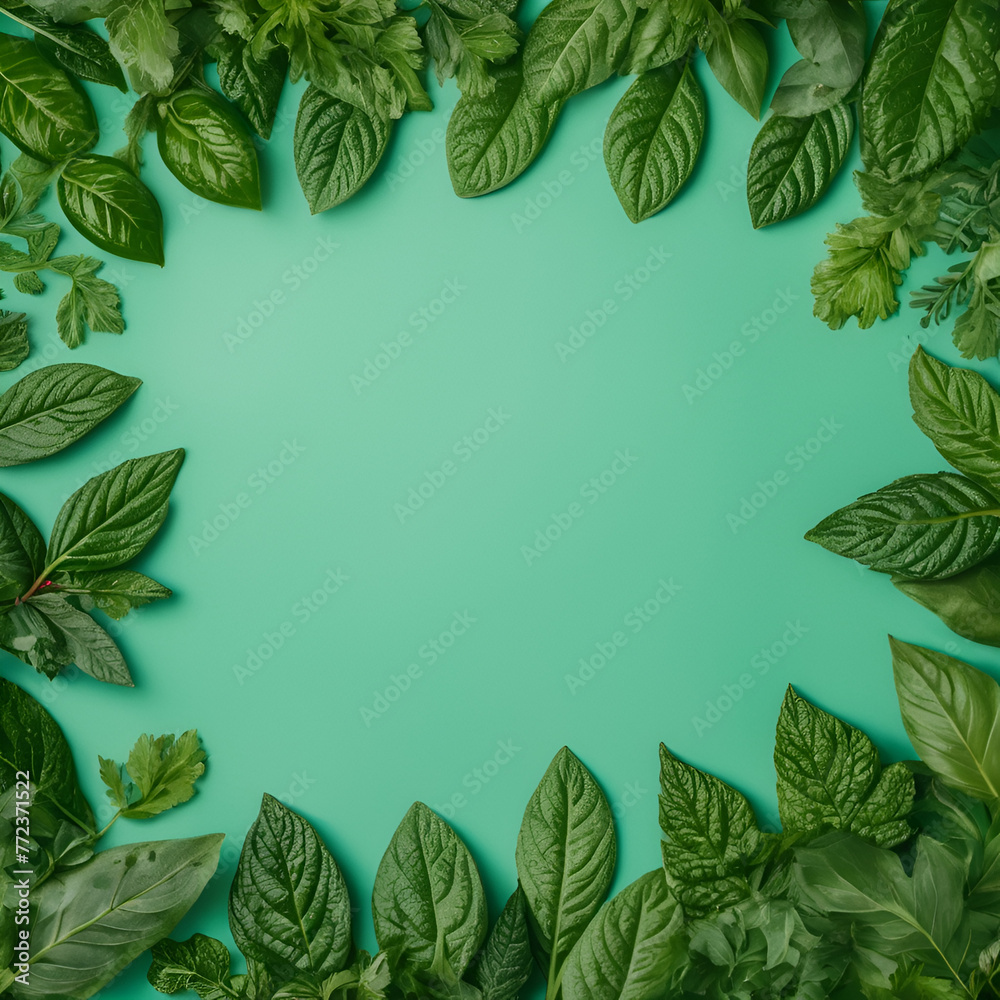 Naklejka premium Herbal frame