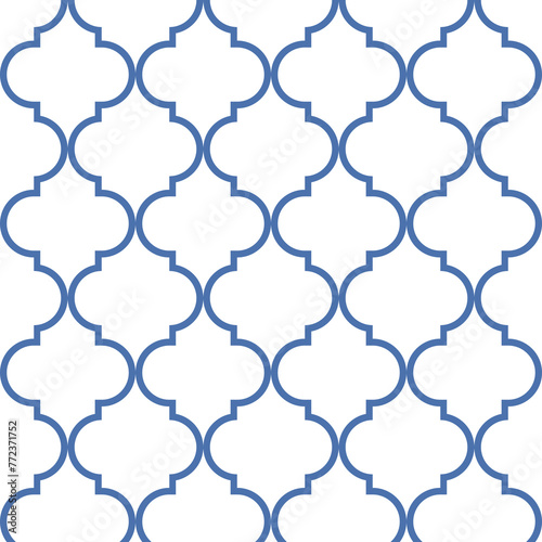 Arabesque Mosaic. Geometric Trellis Tile. Quatrefoil Arabian Ethnic Tesselation. Cool Persian Pattern. Traditional Seamless Moroccan Ornament . Vintage Geo Hijri.