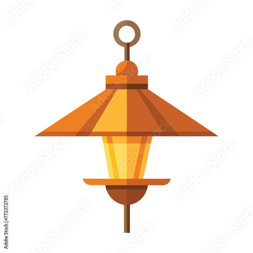 Lamp flat vector illustration on white background
