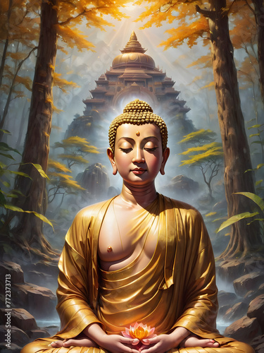 A golden buddha.