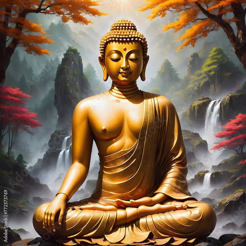 A golden buddha.