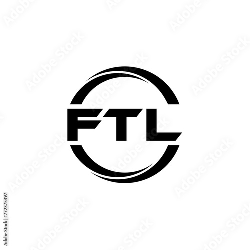 FTL letter logo design in illustration. Vector logo, calligraphy designs for logo, Poster, Invitation, etc.