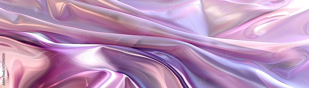 Fototapeta premium 3D backdrop of floating silk fabric with graceful folds and a smooth