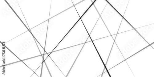 Pattern of random abstract geometric lines. Chaotic vector background. Black and white art with modern linear texture. Random chaotic lines abstract geometric pattern. Vector illustration