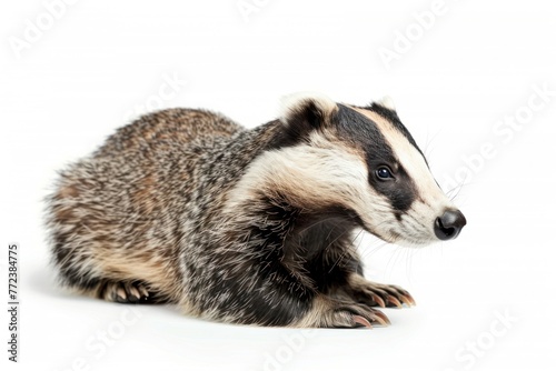 Badger isolated on white background