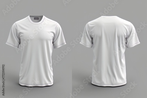 3d white t-shirt mockup front and back