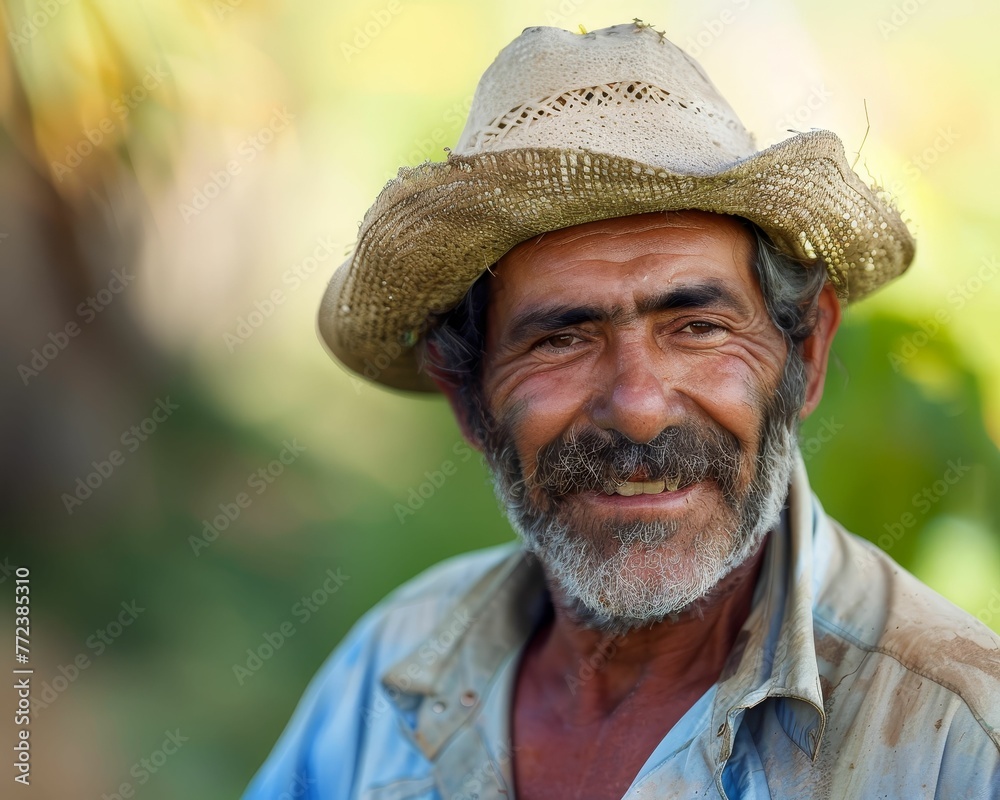 Portrait of a farmer, custodian of the earth, feeding many