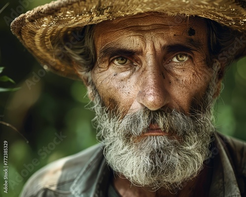 Portrait of a farmer, custodian of the earth, feeding many