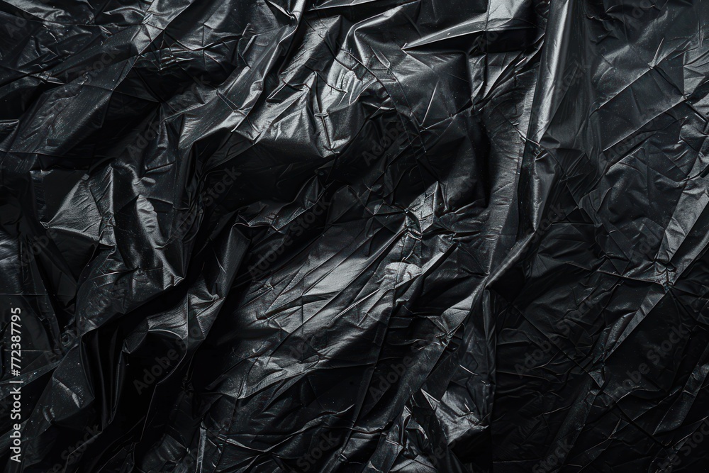Black plastic bag texture. Abstract background for design with copy space Black plastic bag texture. Abstract background for design with copy space