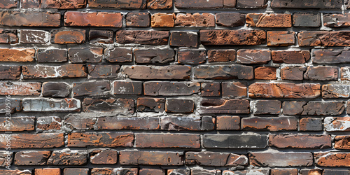 Color brick wall old texture of a brick photo