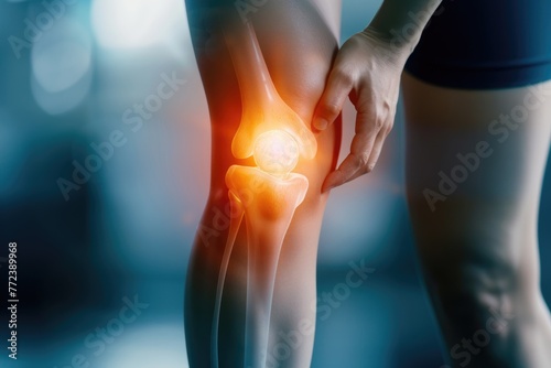 Attentiongrabbing 3D image of a knee in distress, highlighted for chiropractic care promotion