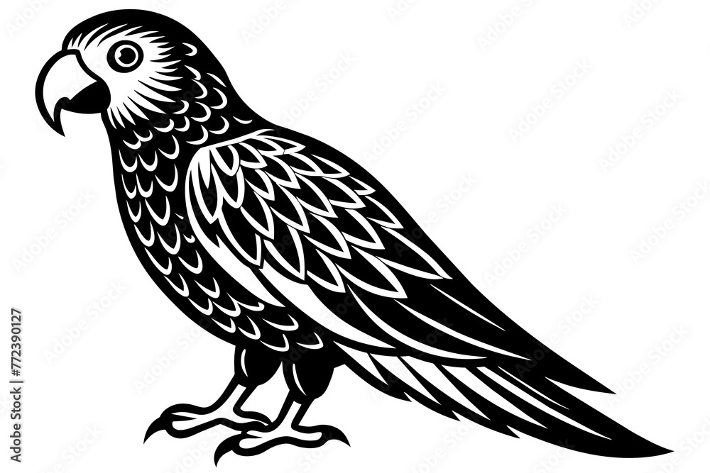 african-grey-parrot-icon-vector-illustration