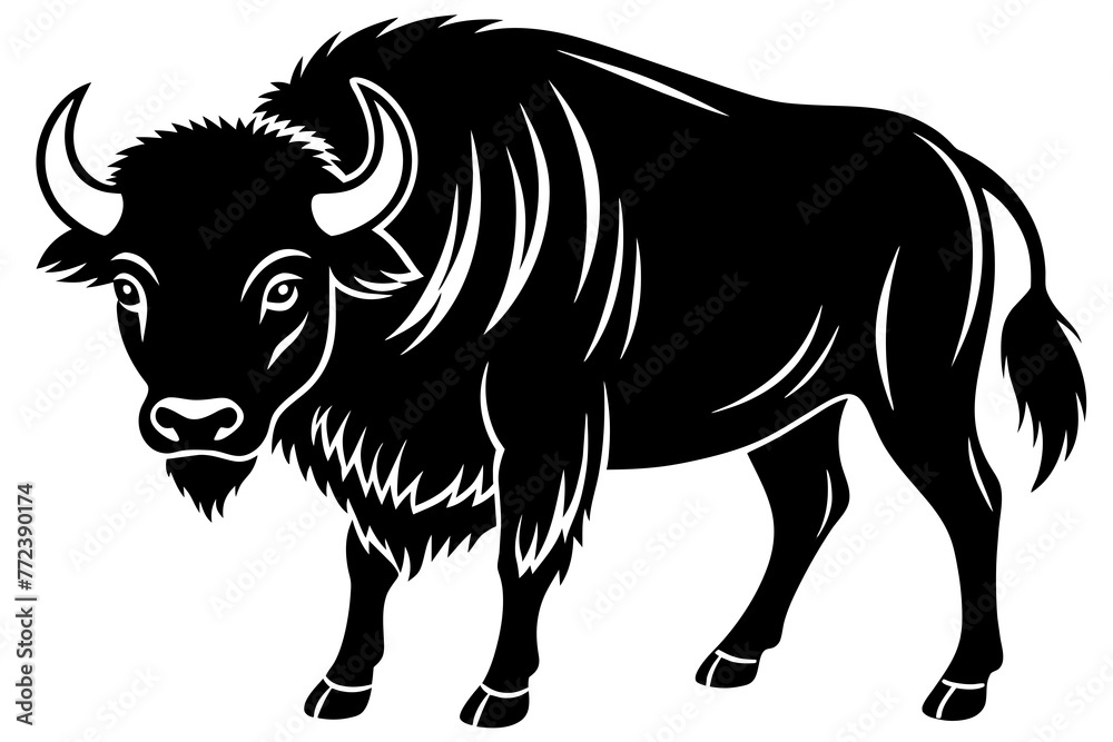 illustration of a bull isolated