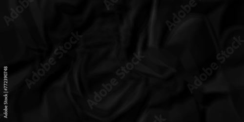 black fabric crushed textured crumpled. Dark black wrinkly backdrop paper background. crumpled pattern texture. black paper crumpled texture. 