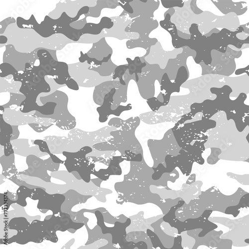 Seamless grunge light camouflage pattern