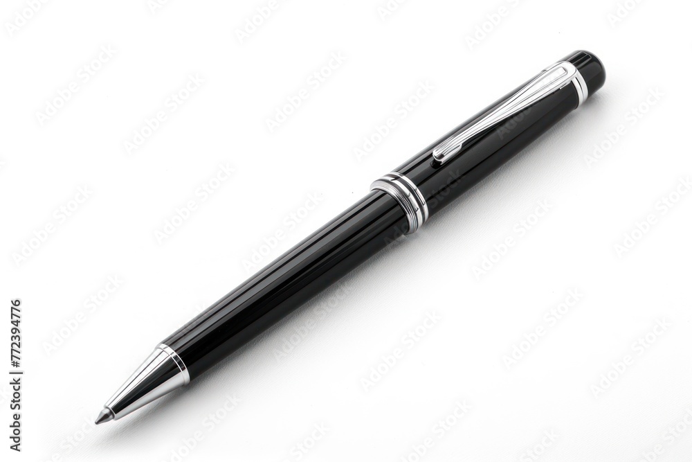 Luxury black pen isolated on white background Luxury black pen isolated on white background