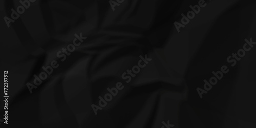  Dark black wrinkly backdrop paper background. panorama grunge wrinkly paper texture background, crumpled pattern texture. black paper crumpled texture. black fabric crushed textured crumpled.