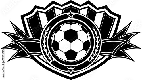 a logo for the soccer club vector illustration
