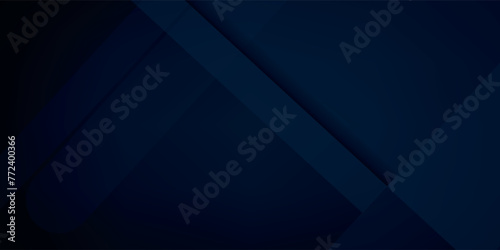 Modern simple dark navy blue background with layers of overlapping triangles. Blue abstract background with empty space for text. Modern elements for eps 10 banner.