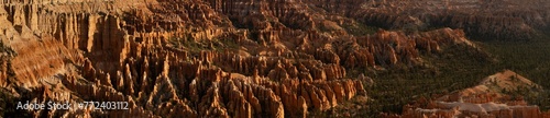 Wide Panorama Of The Bryce Canyon Amphitheater