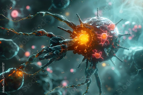Augmented Immune Cell Confronting Malignant Tumor in Microscopic Battlefield