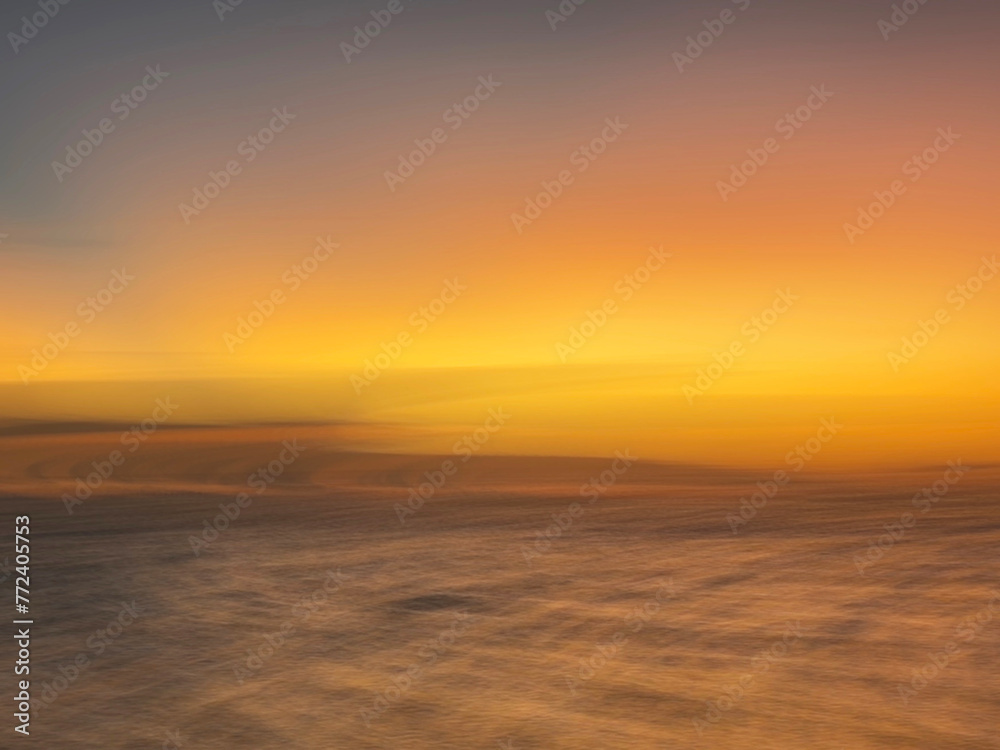 Sunrise over steaming ocean Indonesia
