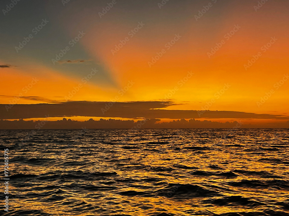 Sunrise over ocean Indonesia
