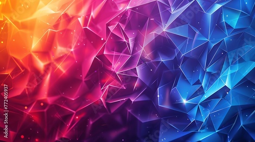 dynamic insignificant colorful polygonal background photo