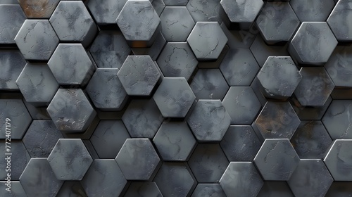 Ethereal Grey: Elevating Ambience with Brilliant Chamfered Hexagons