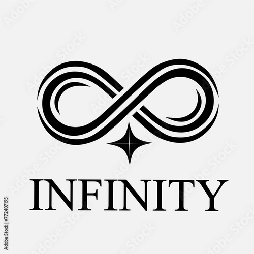 Beautiful Luxury infinity shape , elegant logo design