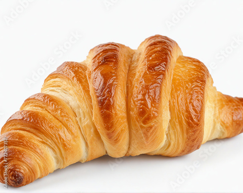 Fresh and tasty croissant,cut out on white background