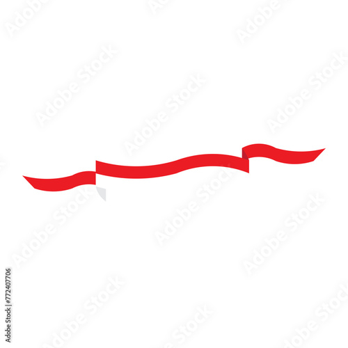 indonesian flag ribbon photo