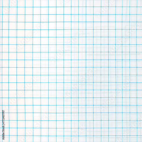 A blue checkered grid lines on white background. Seamless tile pattern of square gild for graph or note book page design in hand drawn style.