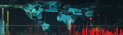 Infographic comparing major stock indices around the world, from the Dow Jones to the Nikkei low texture photo