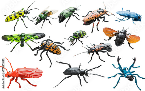 Detailed Insect Model Assortment Isolated On Transparent Background PNG. © Faizan