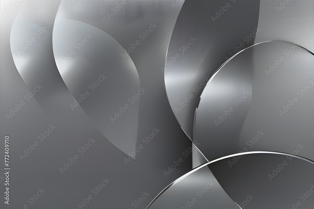 Modern abstract light silver background elegant circle shape design Generative AI