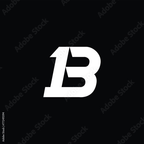 Sporty Letter B and 13 Logo