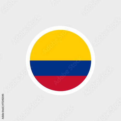 Colombia flag. Colombian flag, horizontal tricolor: yellow, blue, red. State symbol of the Republic of Colombia.