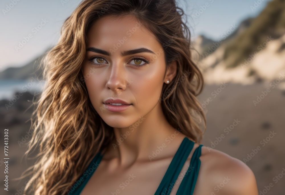 A Portrait Of Breathtakingly Gorgeous, Exotic, Beautiful Woman.
A Portrait Of Breathtakingly Gorgeous, Exotic, Beautiful Woman.