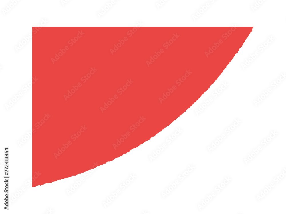 Obraz premium 手描きの抽象的な形 - シンプルでかわいい赤いコーナー装飾･あしらいの素材