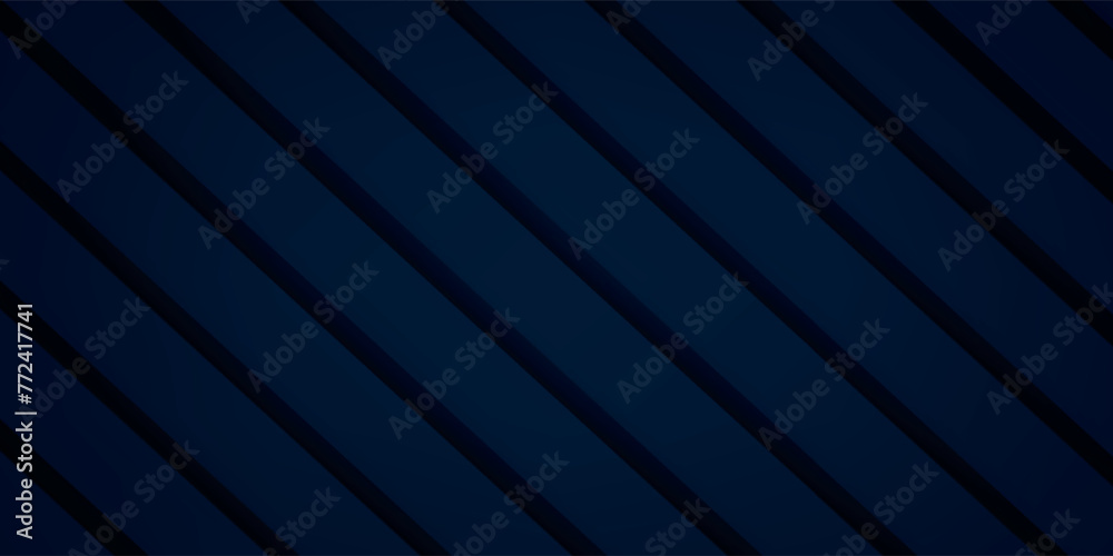 Modern simple dark navy blue background with layers of overlapping triangles. Blue abstract background with empty space for text. Modern elements for  banner.