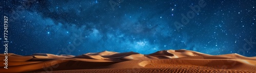 Twinkling stars over desert background , super detailed