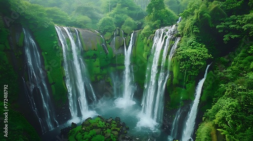 Lombok Waterfall in mountain