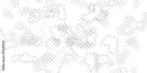 Abstract black and white halftone background with dots and seamless pattern, colorful halftone artistic decorative bright dotted geometric digital pattern illustration with copy space.