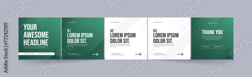 Social media carousel, Editable instagram carousel post, EPS vector illustration