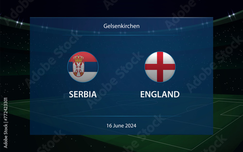 Serbia vs England. Europe football tournament 2024