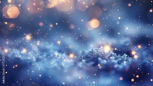 Winter conceptual background of sparkle rare lights